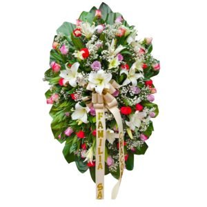 Corona Fúnebre Rosas y Lirios